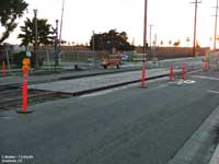 The first section of concrete panels were laid on 11/05/04 at West and Santa Ana Street.