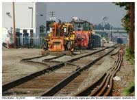 First business of track work completed in 2004 was the extension of the engine spur to a siding with the addition of a new switch on the east end.