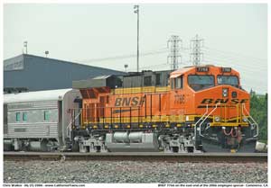 *BNSF 7766 was on the east end of the Employee Special train.