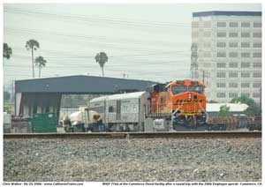 *The train pulled into Commerce Diesel and stopped for unloading and they got some fuel for the train also.